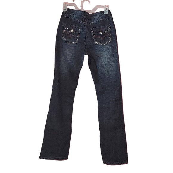 Roz & ALI Women's Jeans Bling Pockets, Straight Leg, Size 4 - Picture 2 of 6
